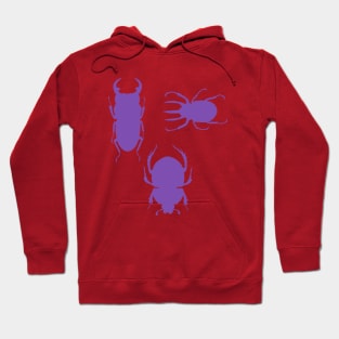 Beetles - purple Hoodie